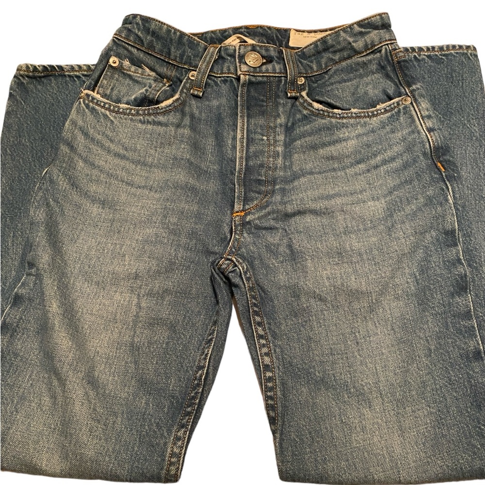 Rag & Bone Jeans Womens Size 24 Nina High Rise Ankle Cigarette Blue Indigo USA